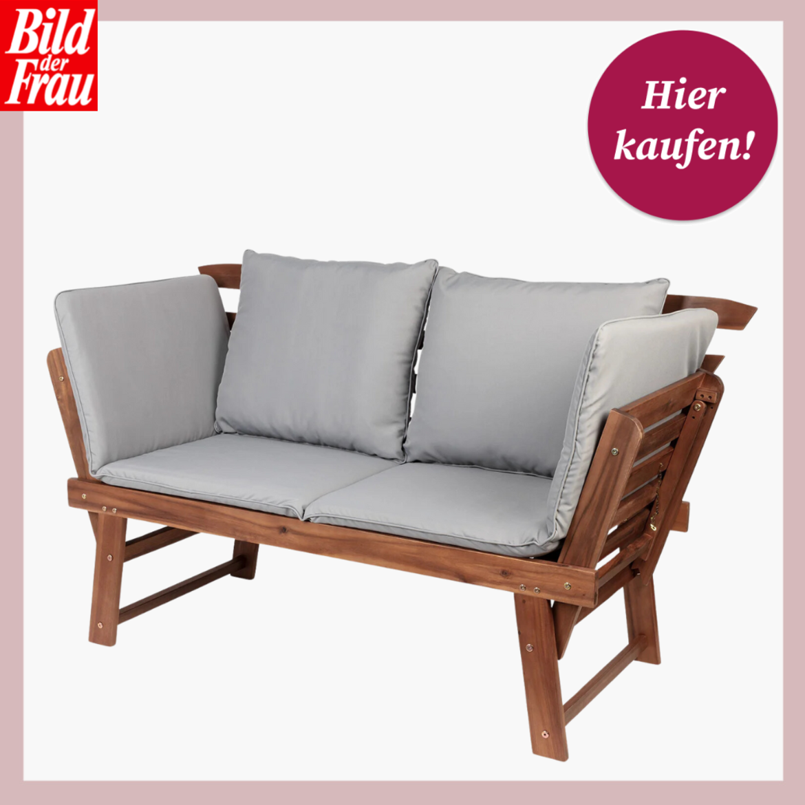 Gartenmöbel von Lidl Sitzgelegenheit mit Liegefunktion passt auf den